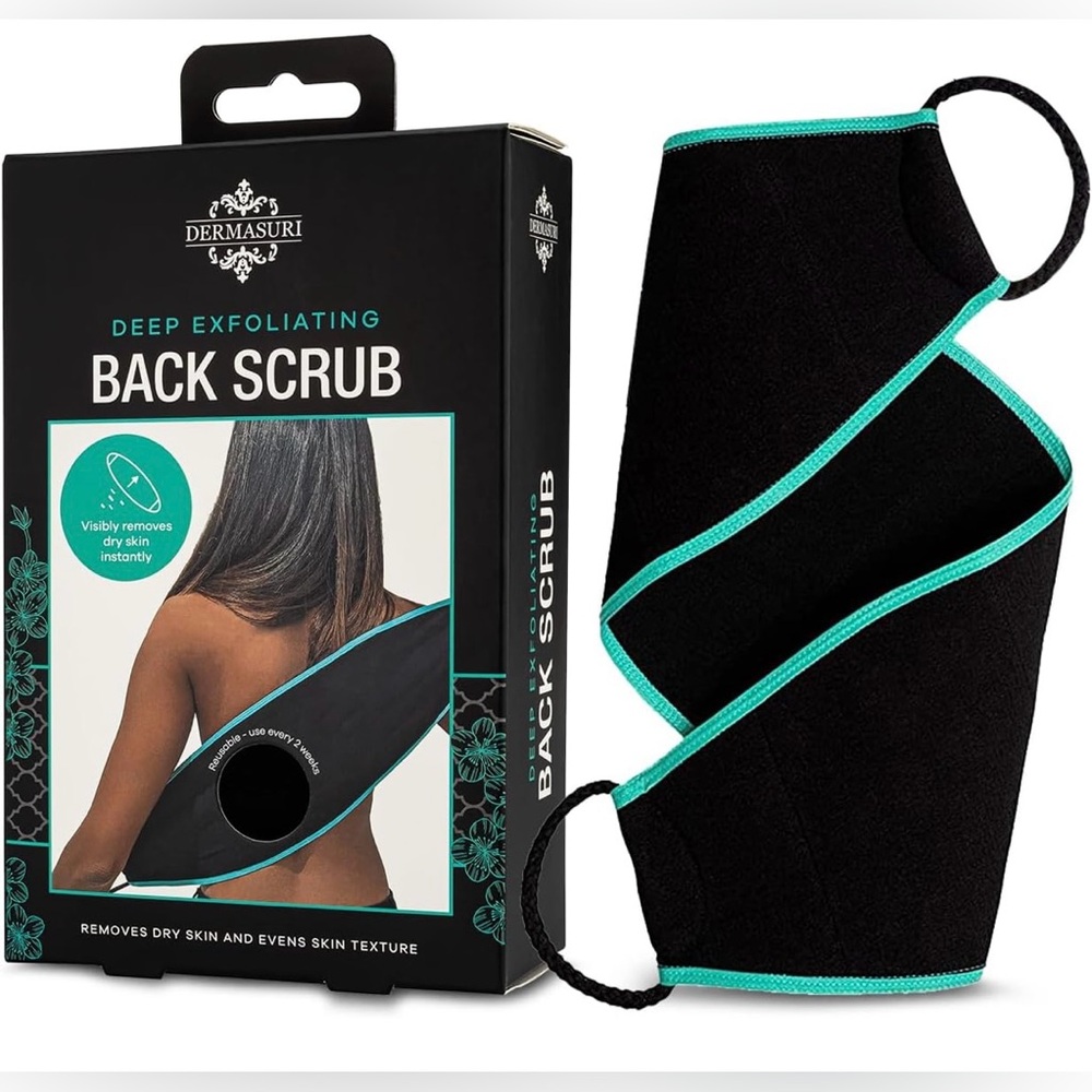 Dermasuri Deep Exfoliating Back Scrubber Tool 27 Inches Long, 8 Inches Wide NIB